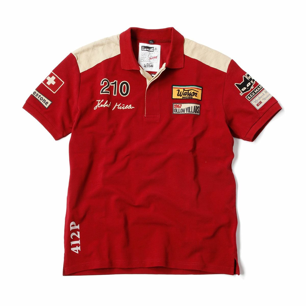 Warson Motors｜オロン ヴィラール1967 ポロ｜ポロシャツ｜レッド