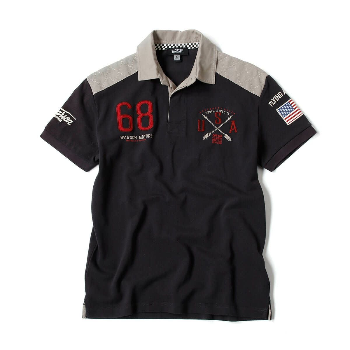 Warson Motors｜フライング アロー ポロ｜ポロシャツ｜カーボン