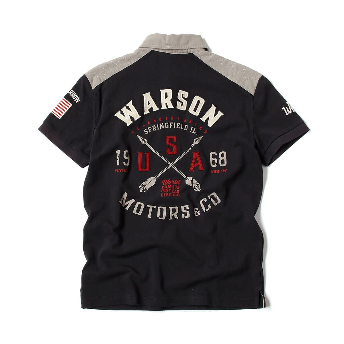Warson Motors｜フライング アロー ポロ｜ポロシャツ｜カーボン