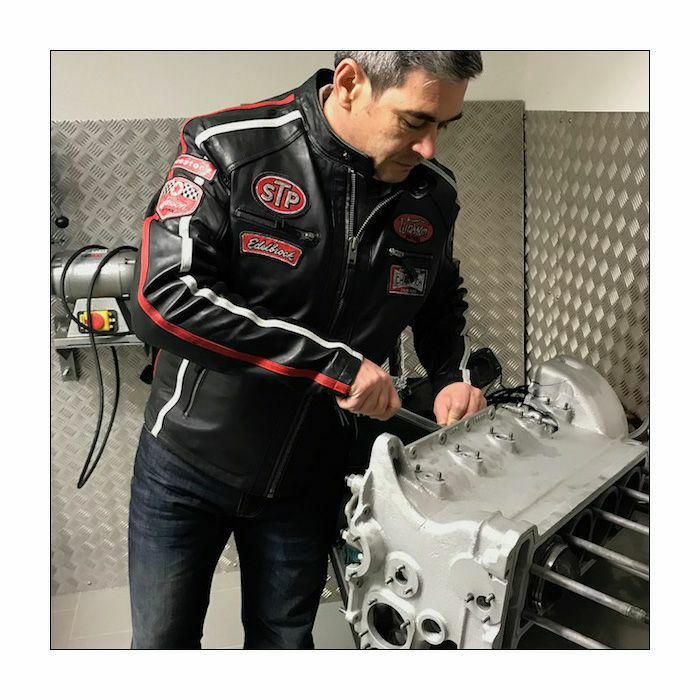 Warson Motors｜デイトナ レザージャケット｜アウター｜ブラック｜モデル着用