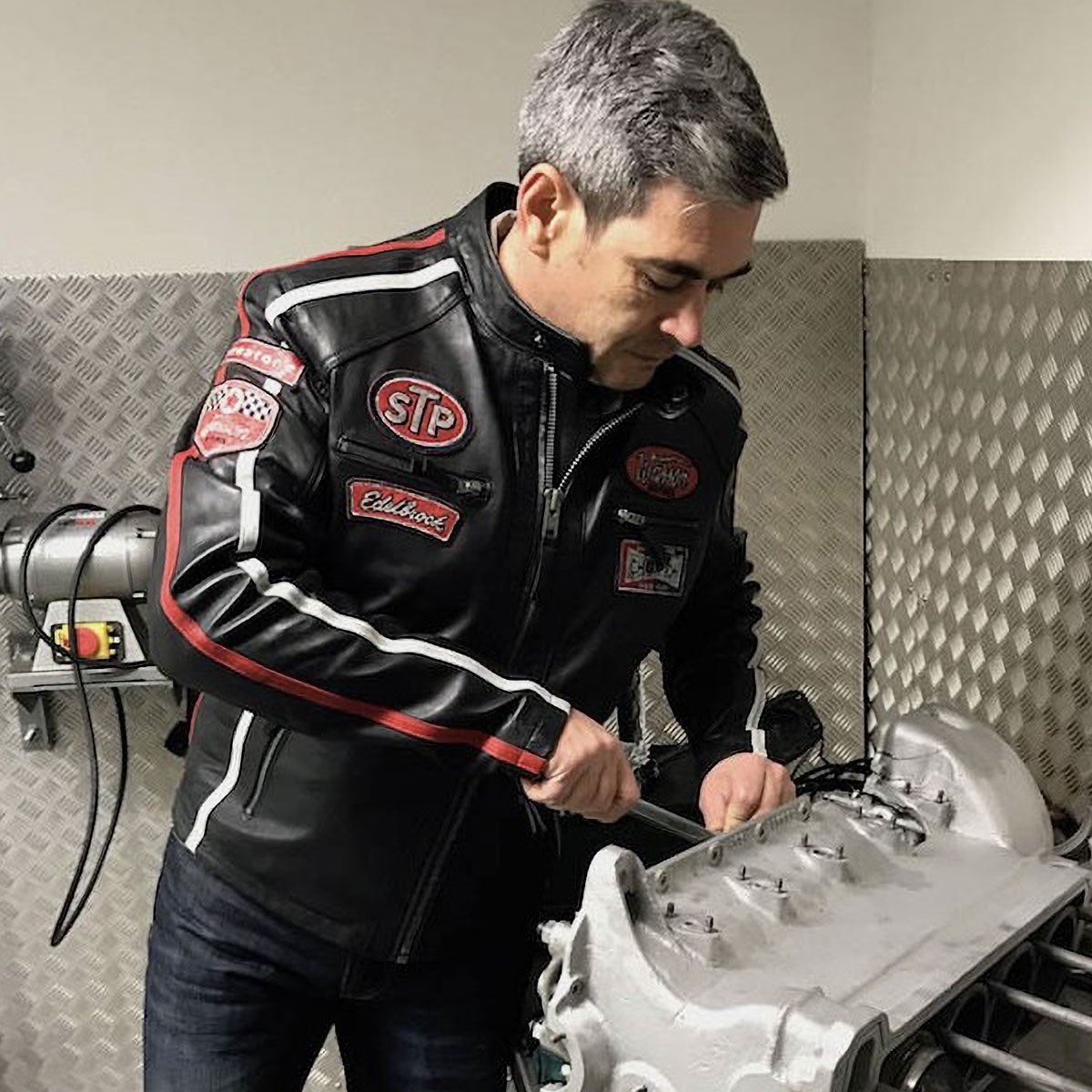 Warson Motors｜デイトナ レザージャケット｜アウター｜ブラック｜モデル着用