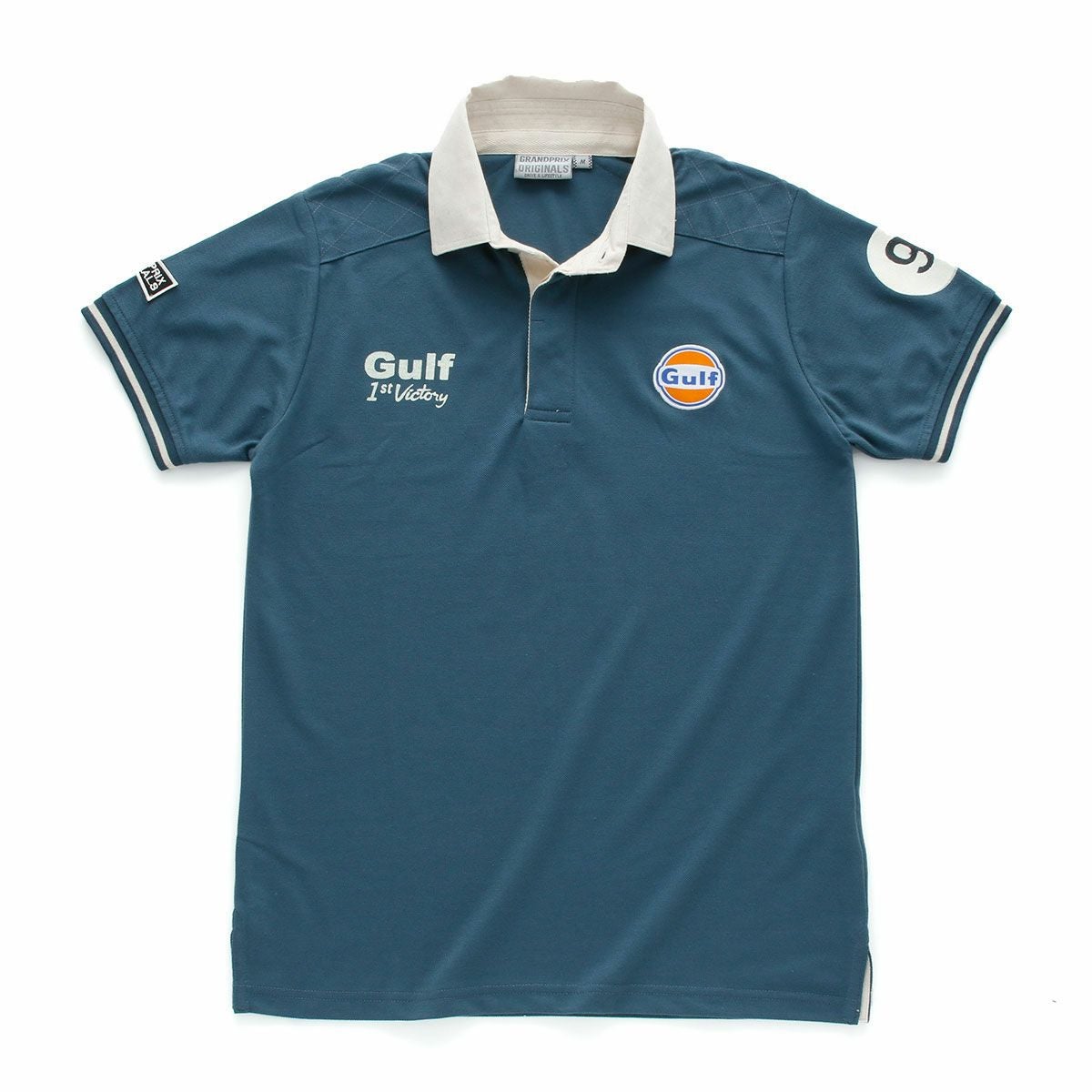GULF｜ガルフ ヴィンテージ ポロ｜ポロシャツ｜ペトロブルー
