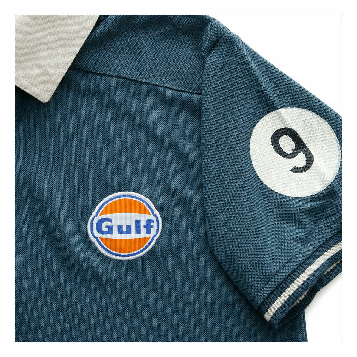 GULF｜ガルフ ヴィンテージ ポロ｜ポロシャツ｜ペトロブルー
