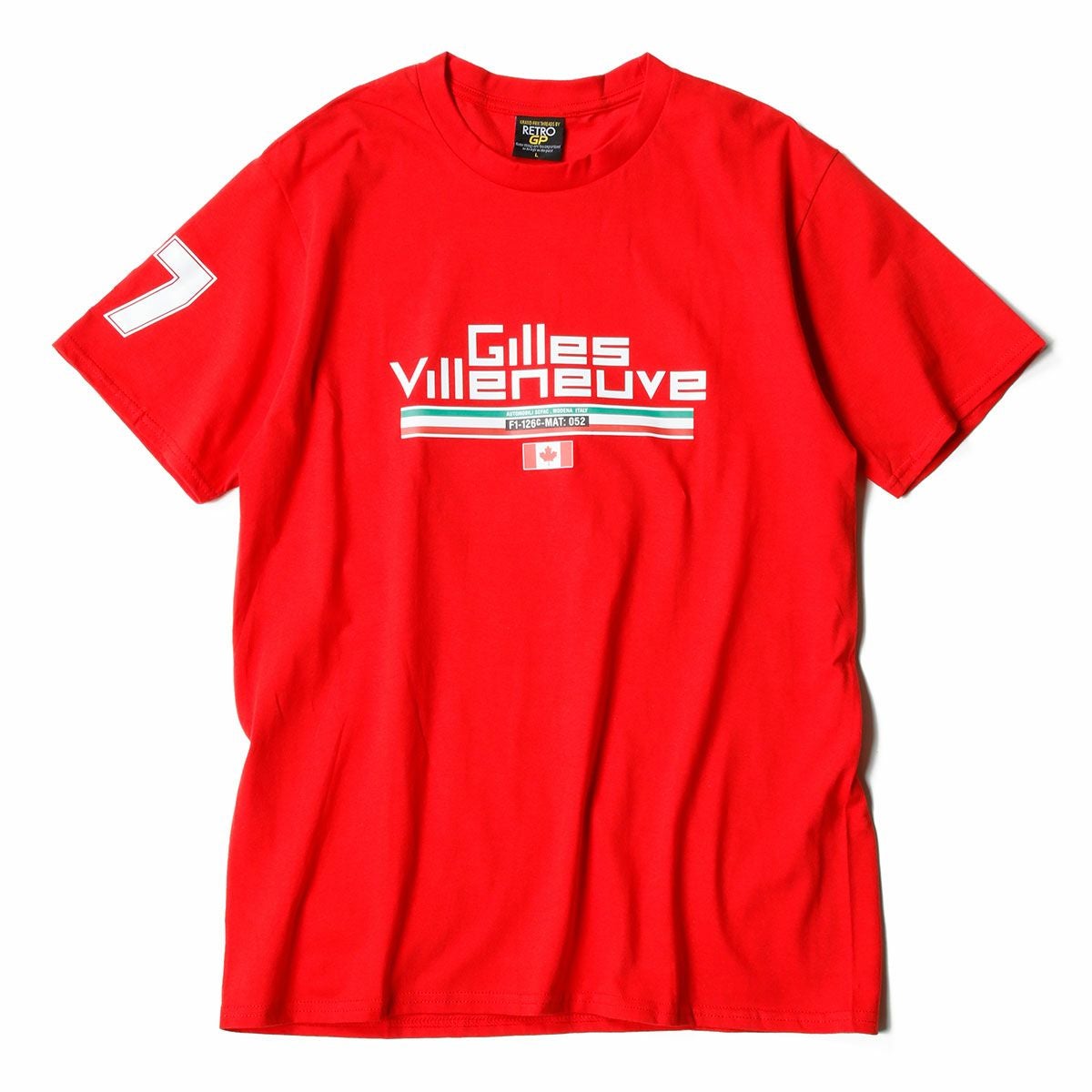 RETRO FORMULA 1｜Gilles Villeneuve T-shirt｜Tシャツ｜レッド