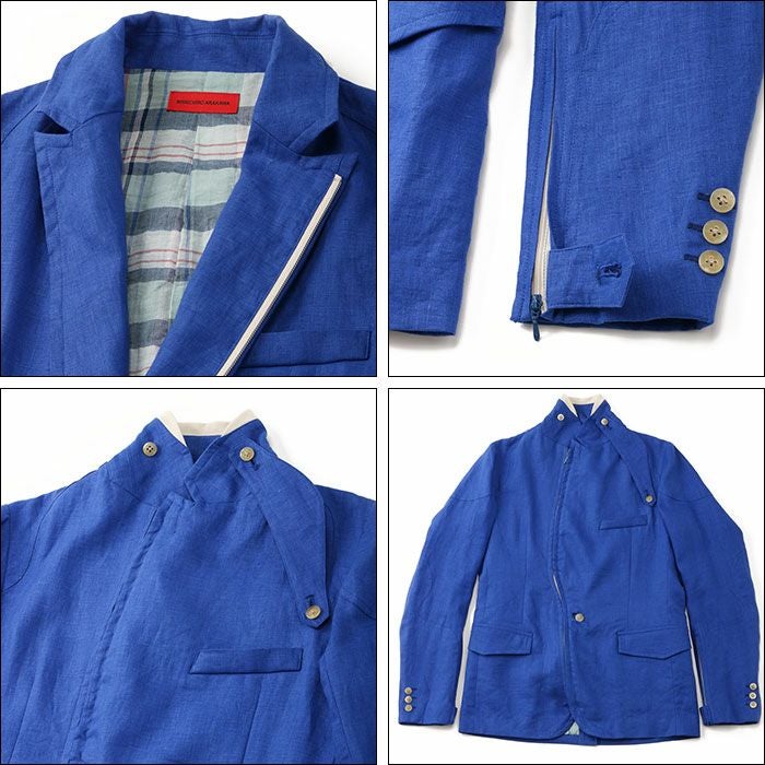 SHINICHIRO ARAKAWA｜麻ジャケット｜アウター｜ブルー