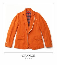 SHINICHIRO ARAKAWA｜麻ジャケット｜アウター｜オレンジ