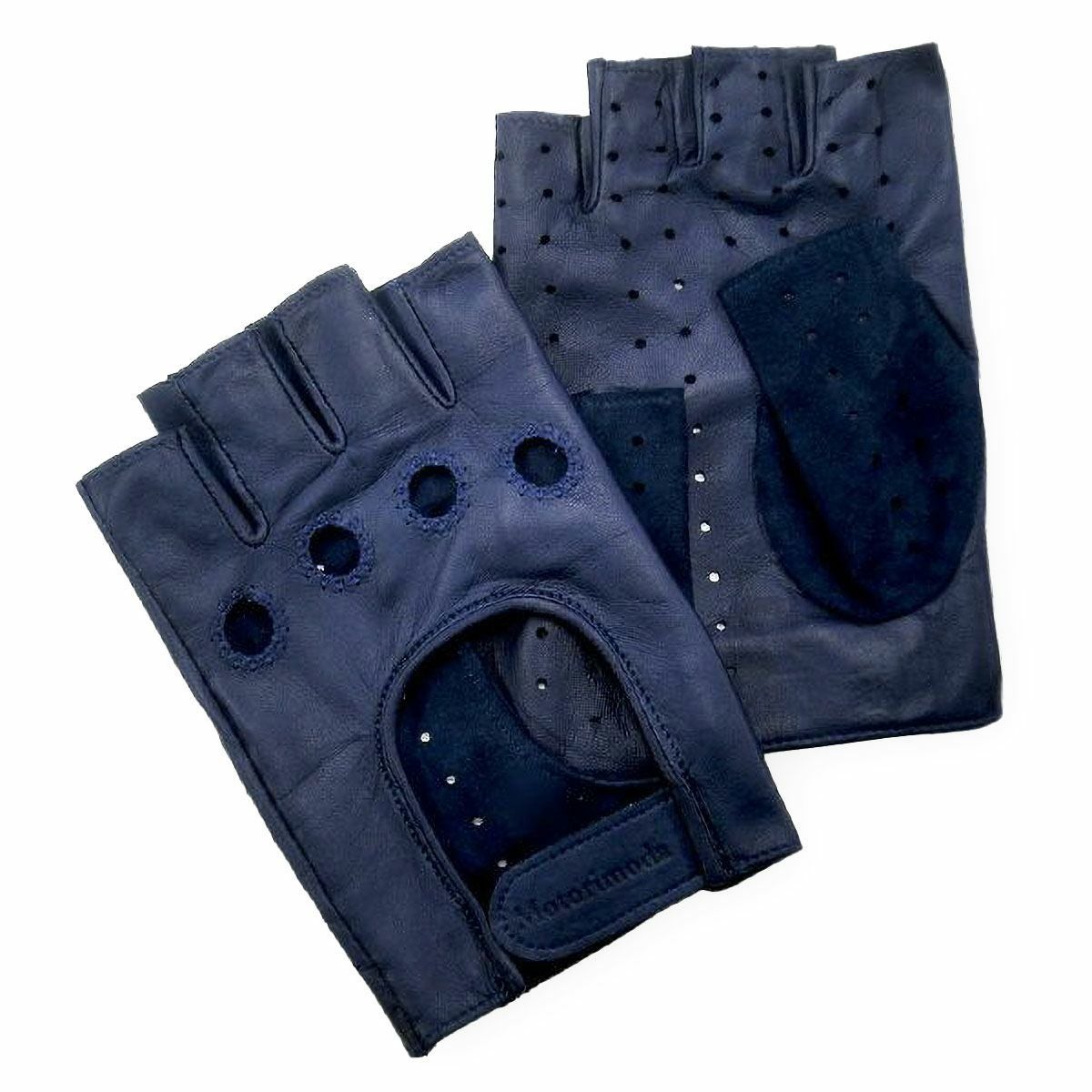 Motorimoda｜ドライビンググローブ T4｜ハーフ｜ネイビー