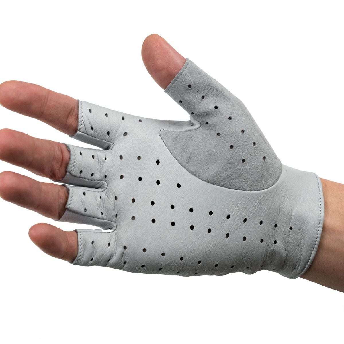 Motorimoda｜ドライビンググローブ T4｜ハーフ｜グレー｜モデル着用