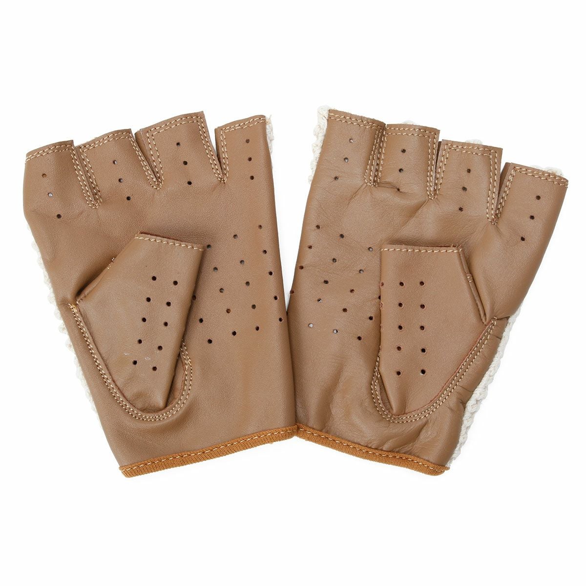 OMP Racing｜タツィオ グローブ｜ハーフ｜ブラウン×アイボリー