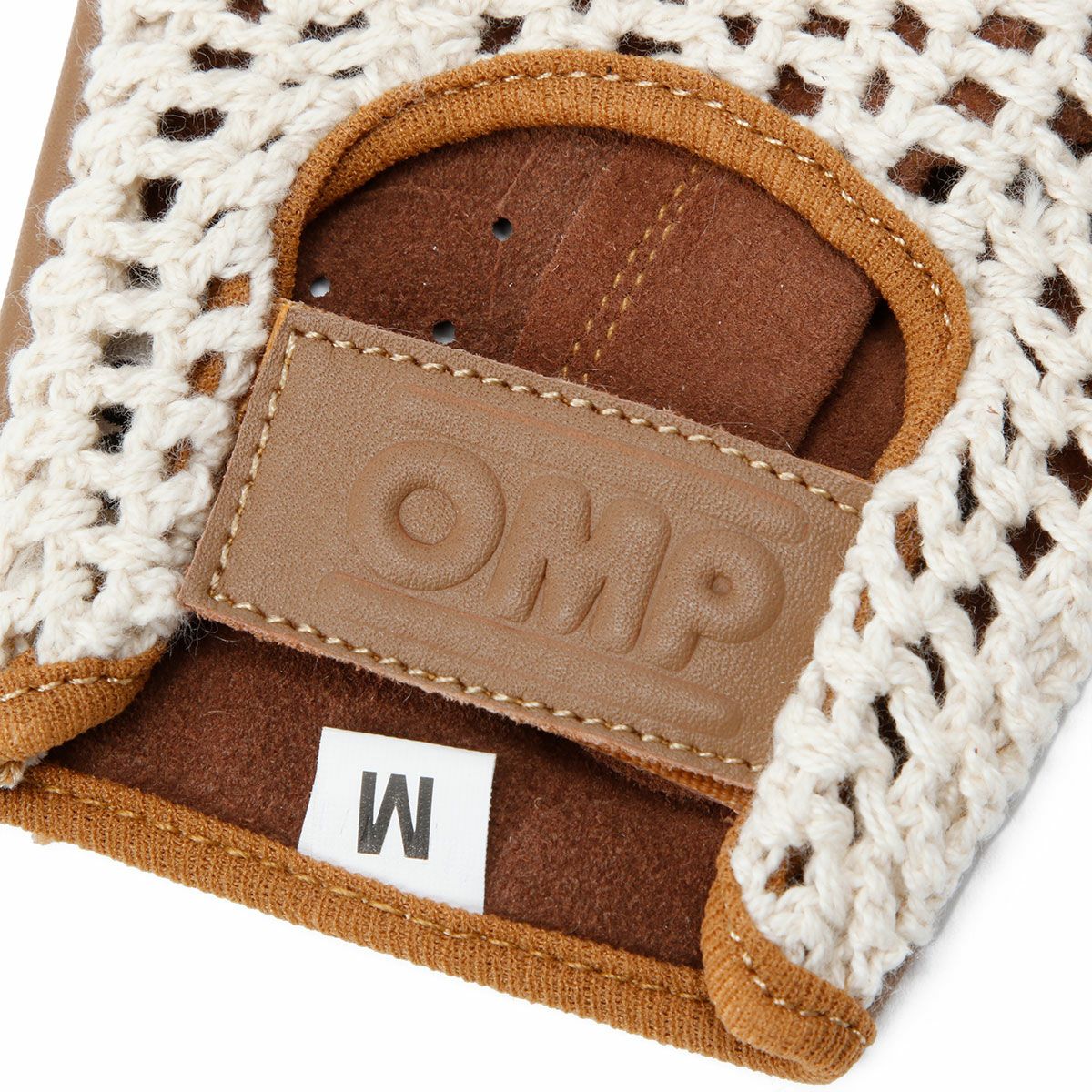 OMP Racing｜タツィオ グローブ｜ハーフ｜ブラウン×アイボリー