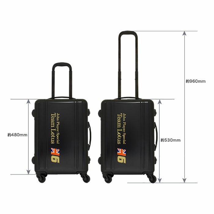 CLASSIC TEAM LOTUS｜ジョン・プレーヤー・スペシャル トロリー スーツケース｜バッグ｜ブラック