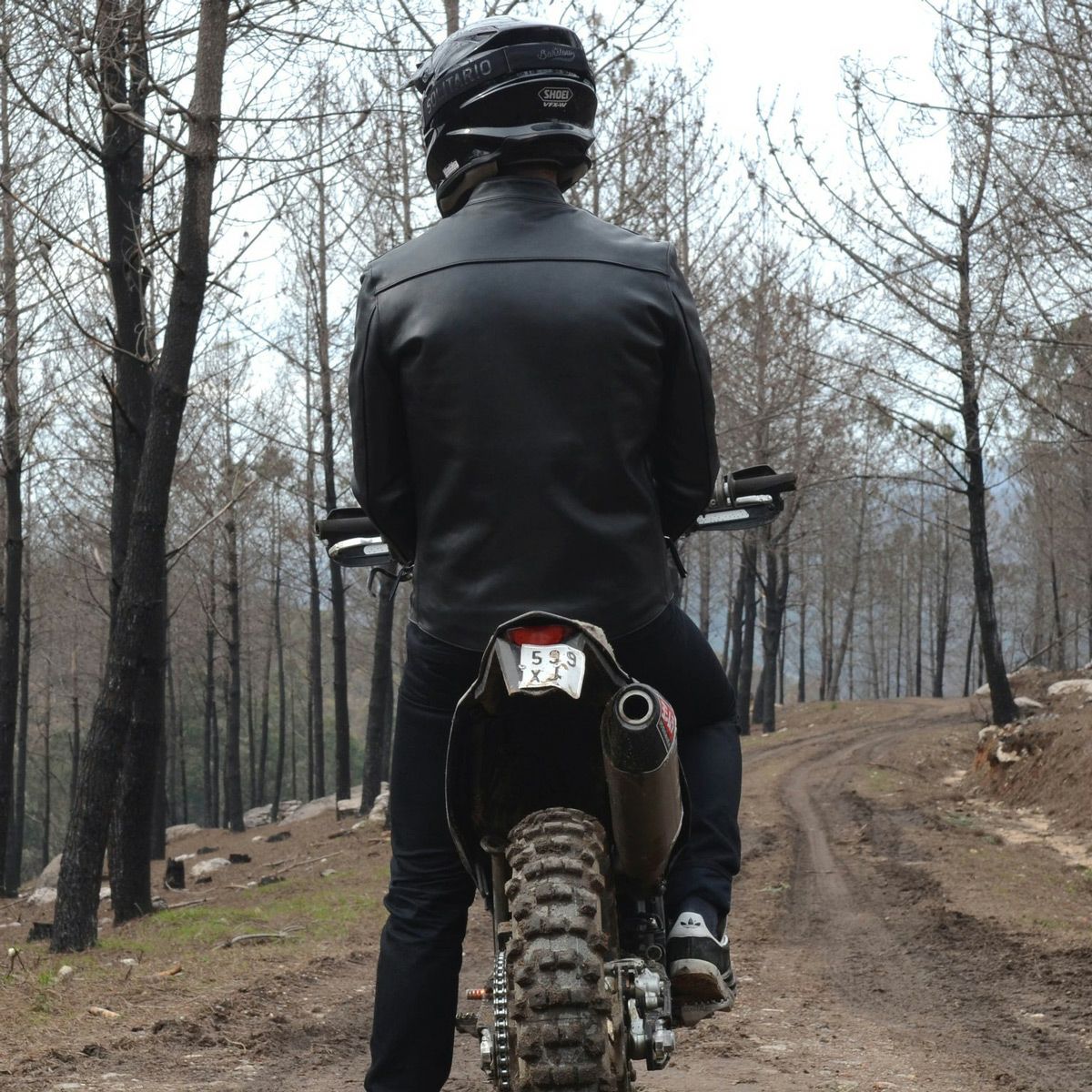 El Solitario｜クラーケン レザージャケット｜レザー｜ブラック｜モデル着用