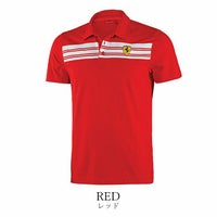 Ferrari｜フェラーリ ストライプ ポロ｜ポロシャツ｜レッド