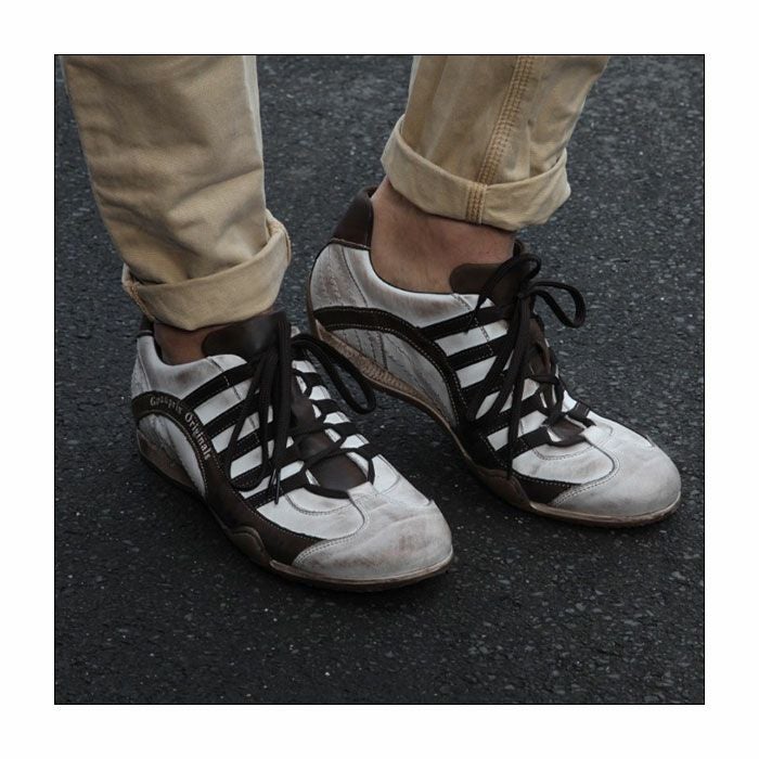 GRANDPRIX ORIGINALS｜GPO スニーカー トリノ｜ベージュ｜モデル着用