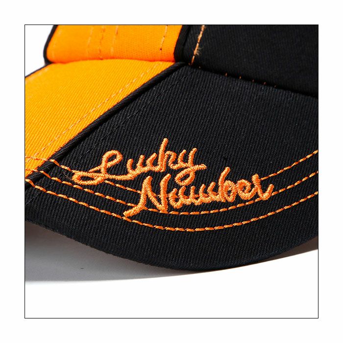 GULF｜69 キャップ｜ブラック＆オレンジ 