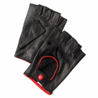 Motorimoda｜ビコローレ ドライビンググローブ｜ハーフ｜メタルブラック×レッド