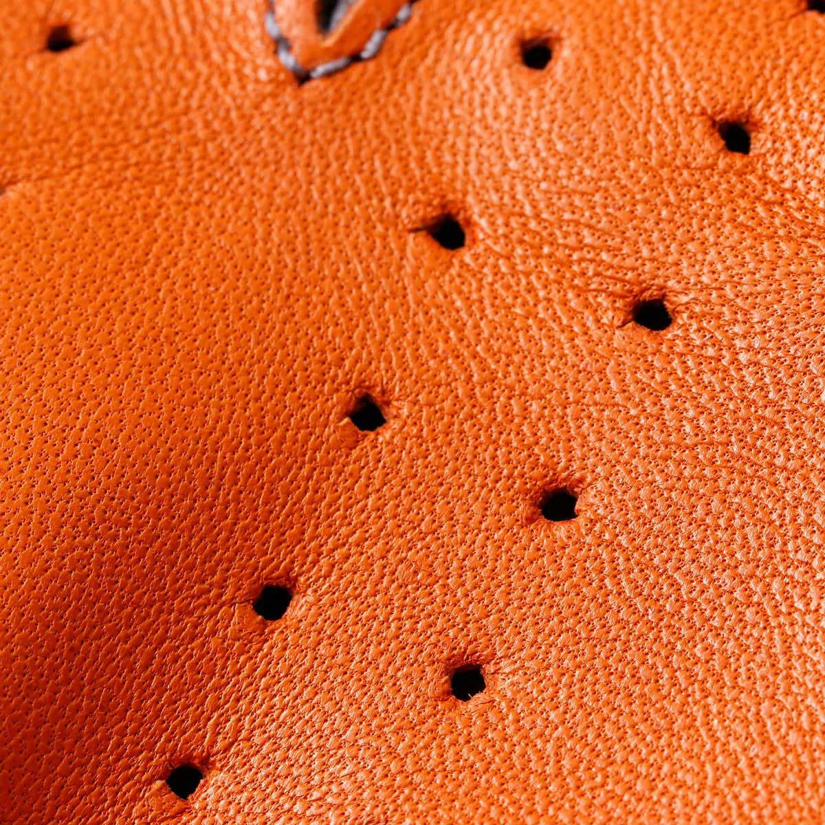 Motorimoda｜ビコローレ ドライビンググローブ｜ハーフ｜オレンジ×チャコールグレー