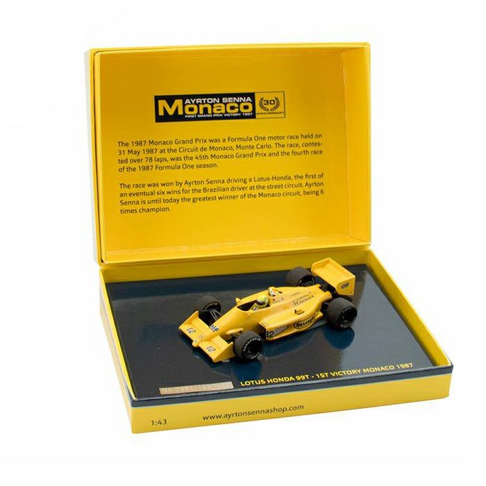 AyrtonSenna｜1/43スケール ロータス ホンダ 99T アイルトン セナ 1987 モナコGP 1st ビクトリー｜模型