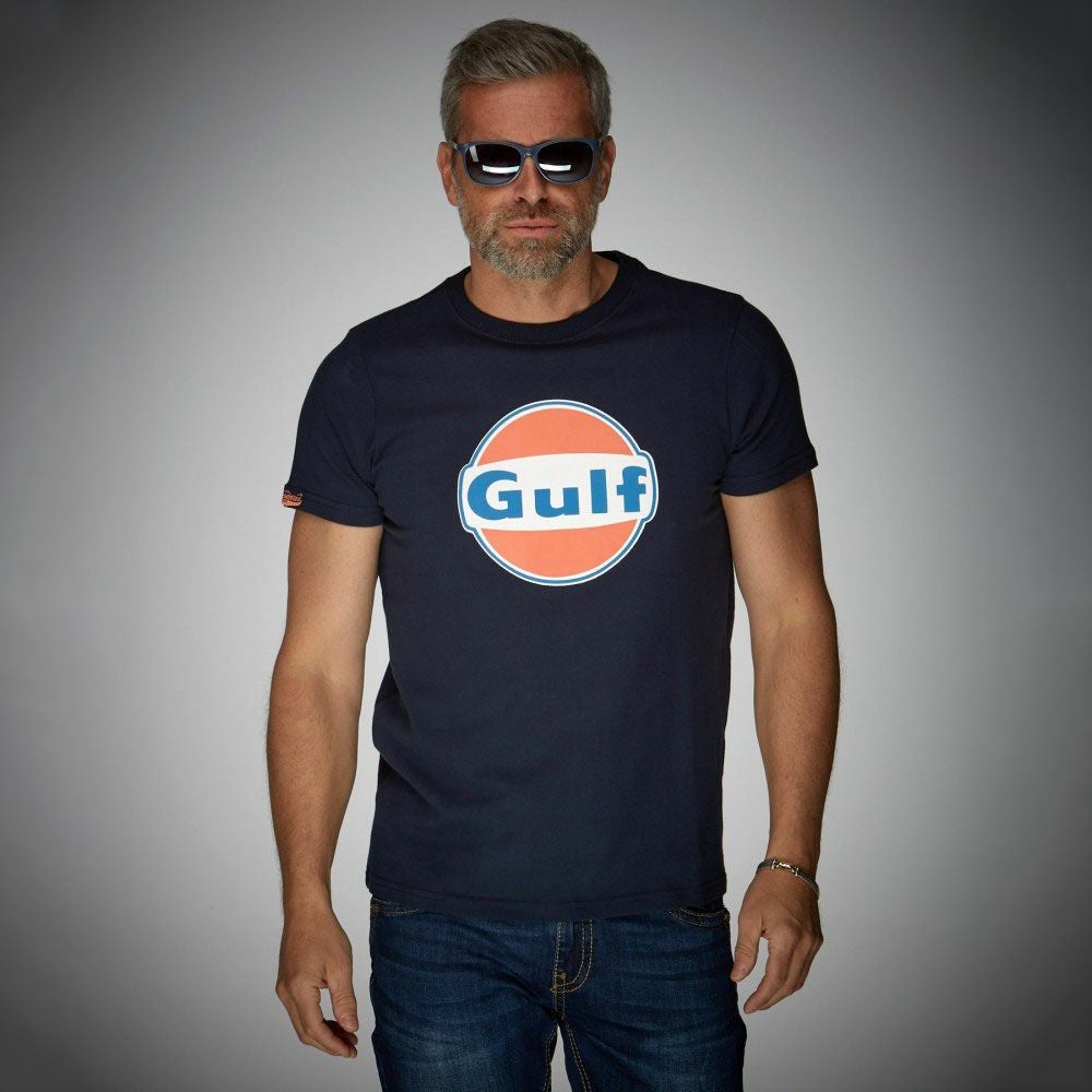 GULF｜ガルフ ドライ Tシャツ｜ネイビー｜モデル着用