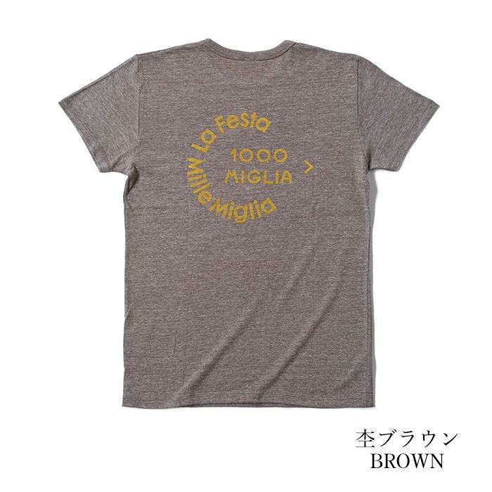 Mille Miglia｜ラフェスタ オリジナル Tシャツ 2019 タイプB｜杢ブラウン
