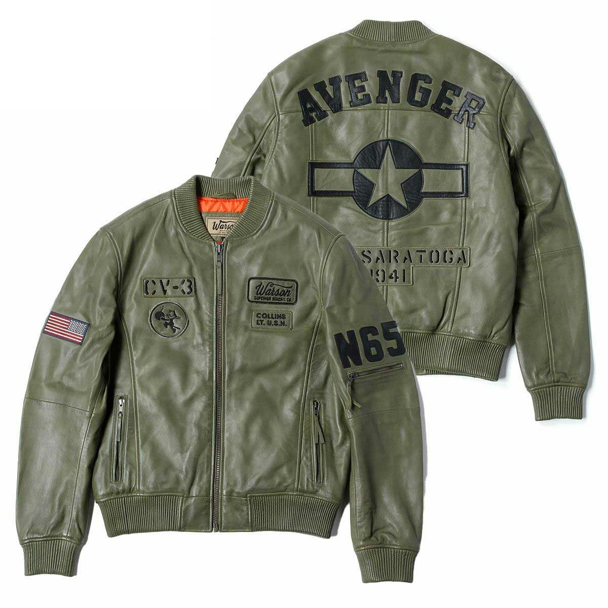 Warson Motors｜US ネイビー パイロット レザー ジャケット｜アウター