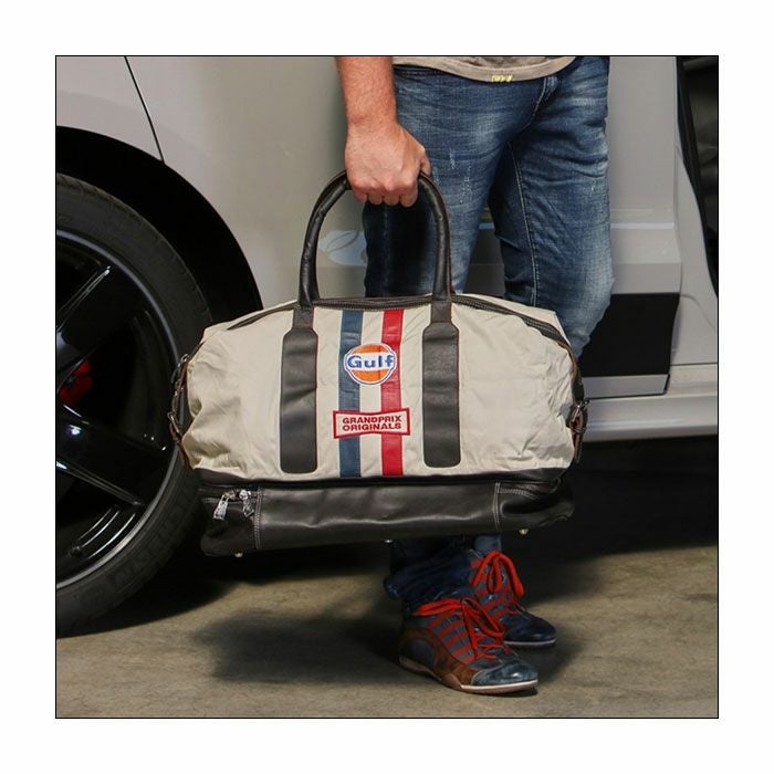 GULF｜スポーツ バッグ with シューボックス｜ボストンバッグ｜サンド｜モデル着用