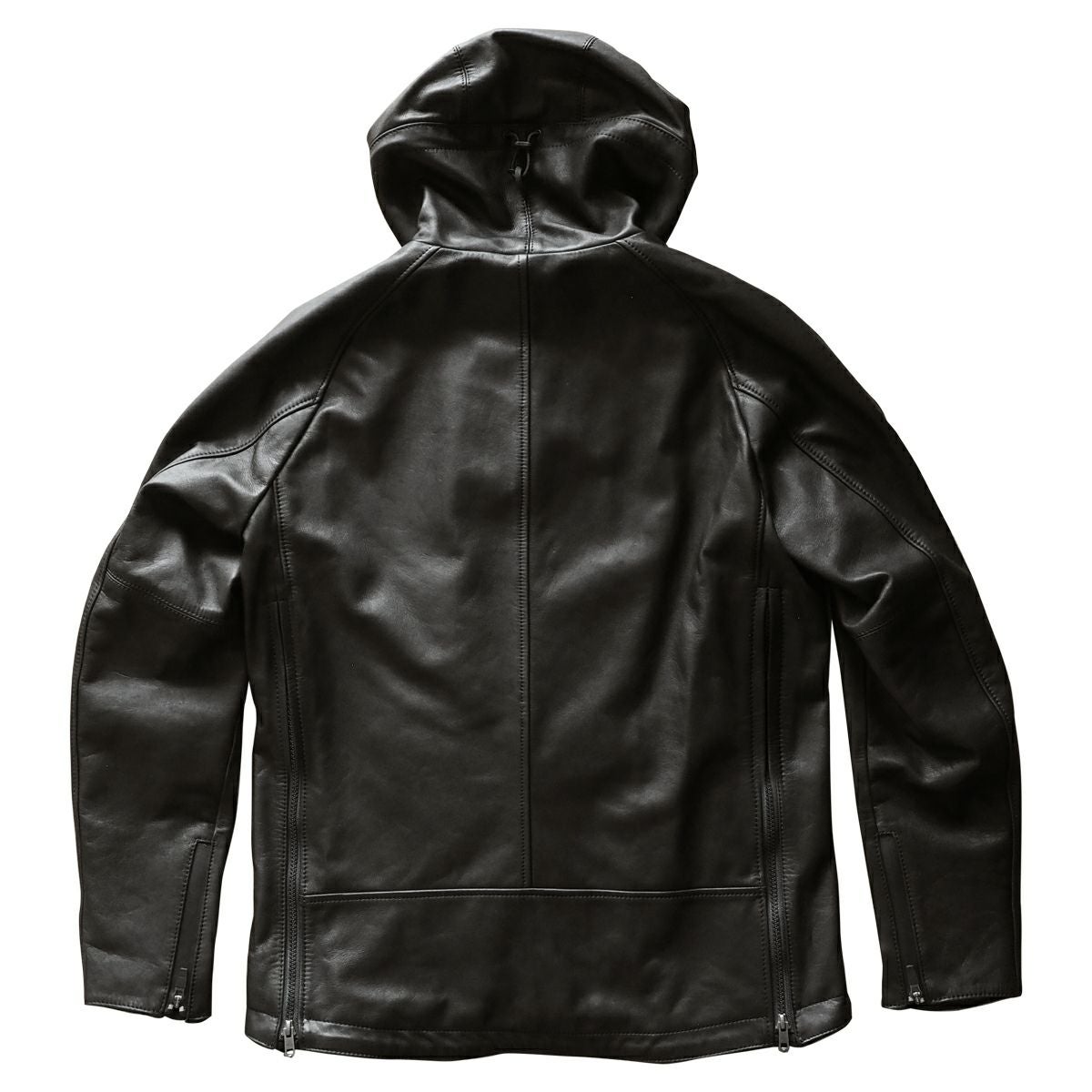 CRUFTER｜CR-MJ3 フーディ ジャケット｜レザー｜ブラック