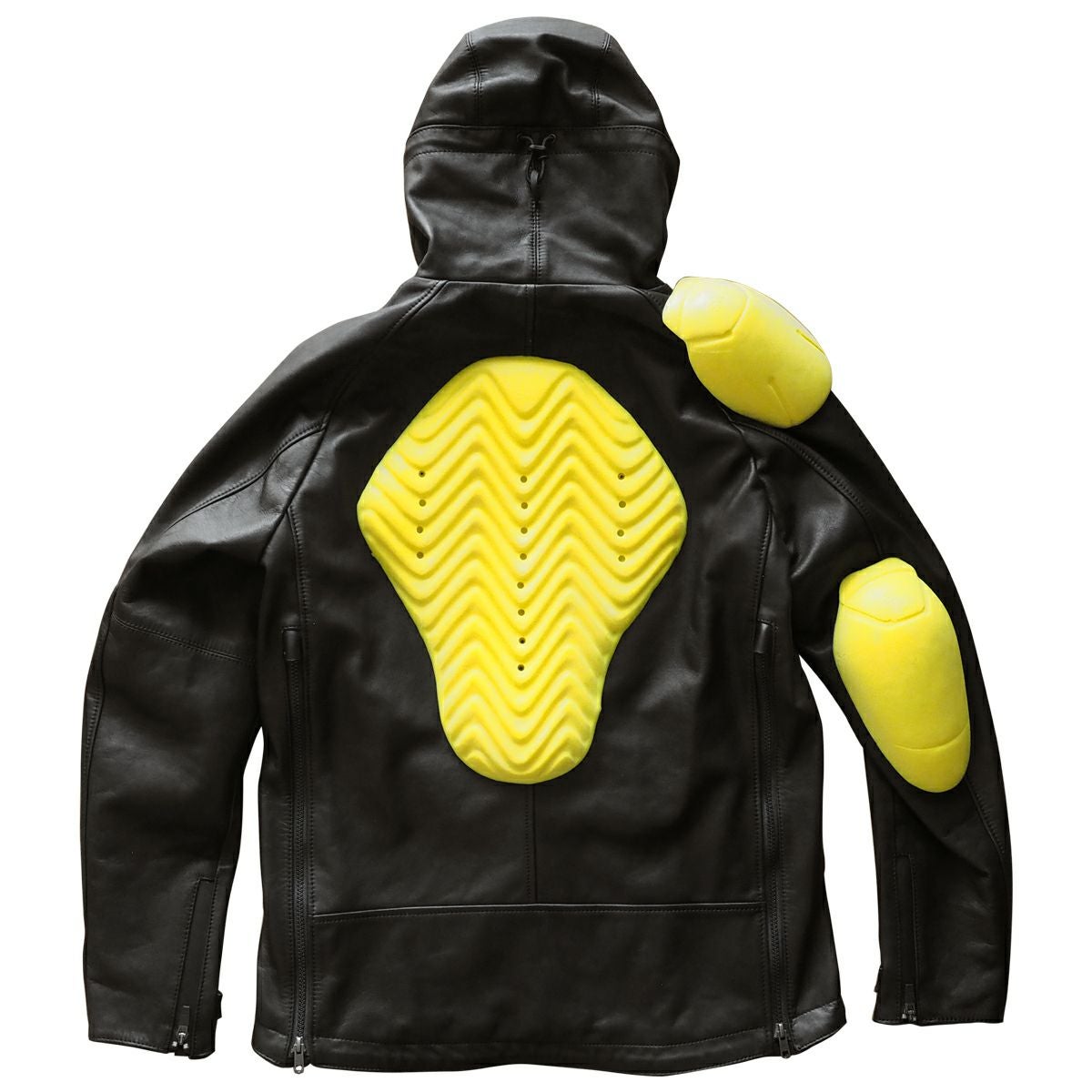 CRUFTER｜CR-MJ3 フーディ ジャケット｜レザー｜ブラック