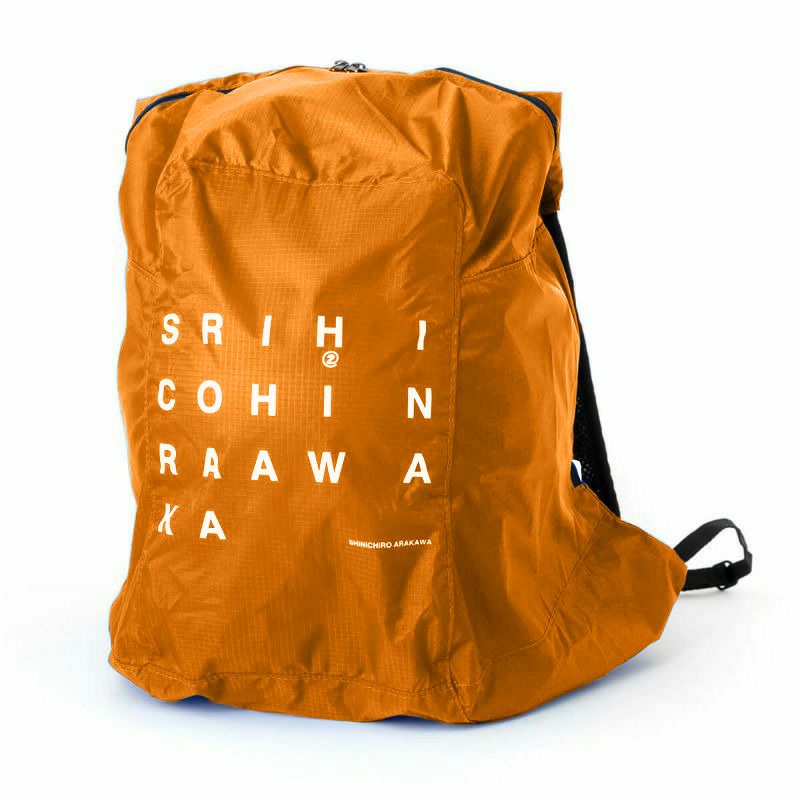 SHINICHIRO ARAKAWA｜ヘルメット エコバッグ｜バックパック｜オレンジ