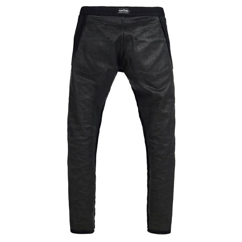 PANDO MOTO｜スチール ブラック WH｜デニム｜ブラック｜モデル着用