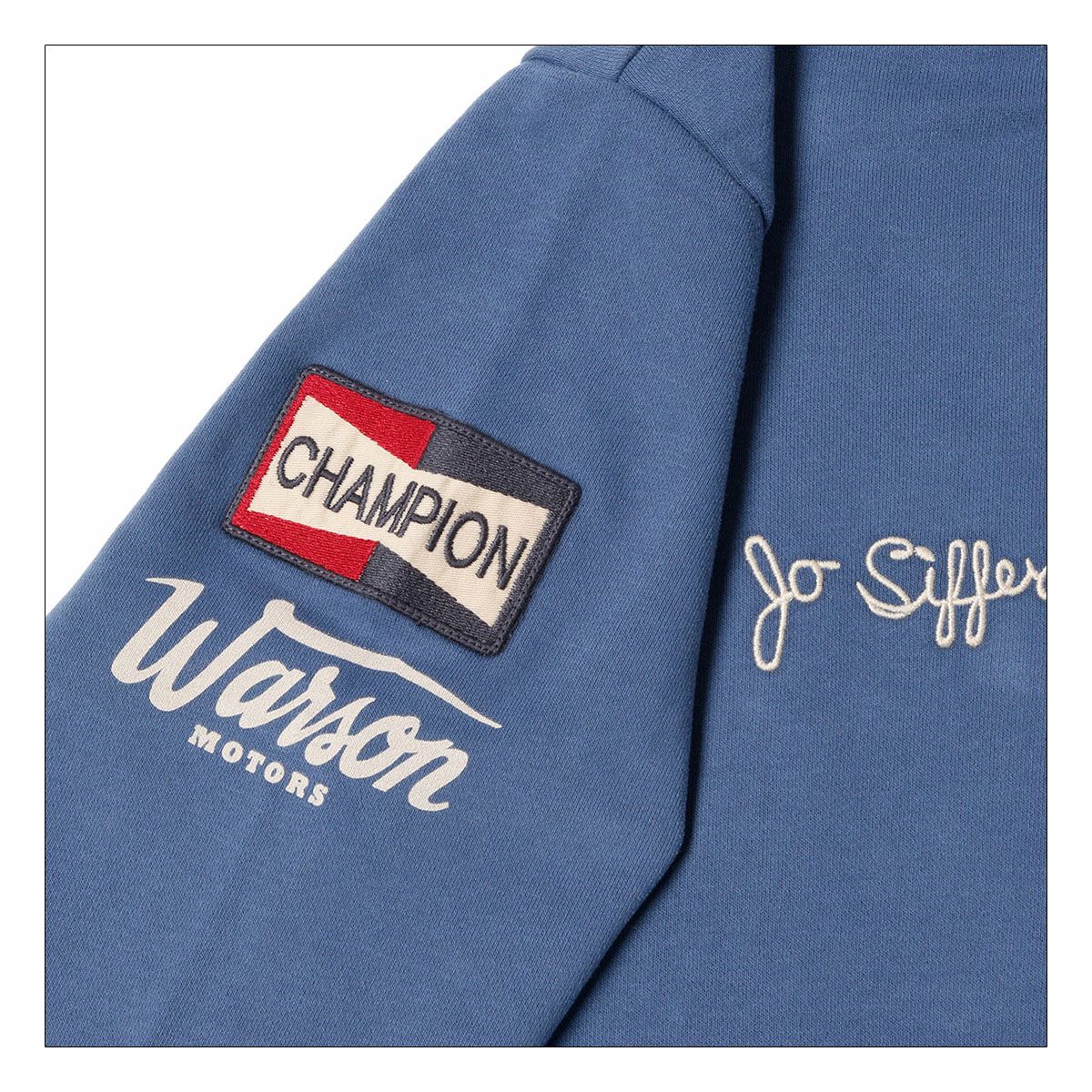 Warson Motors｜シフェール ブランズハッチ フーディー｜ブルー