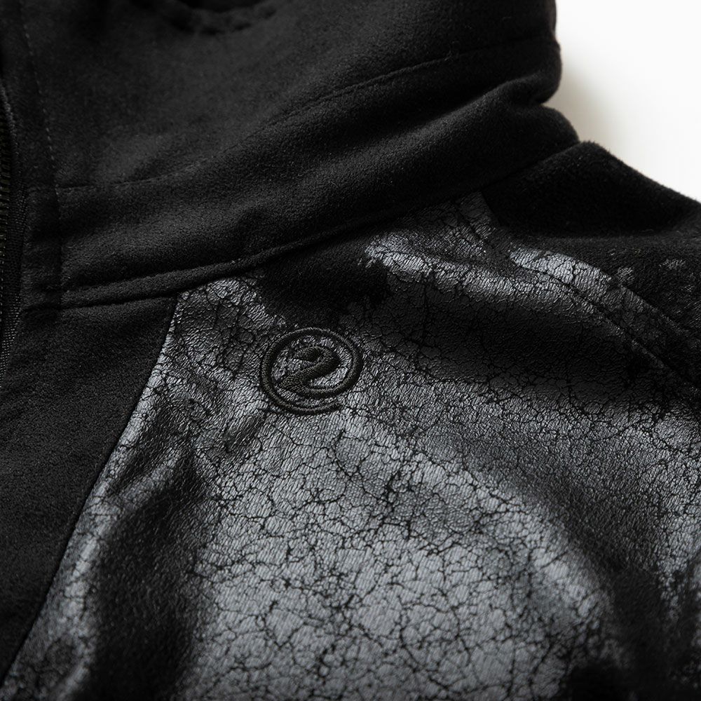 SHINICHIRO ARAKAWA｜レザー調ジャージ｜インナージャケッ｜ブラック