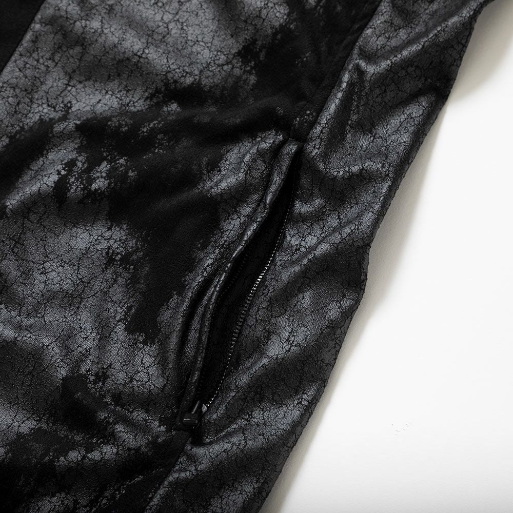 SHINICHIRO ARAKAWA｜レザー調ジャージ｜インナージャケッ｜ブラック