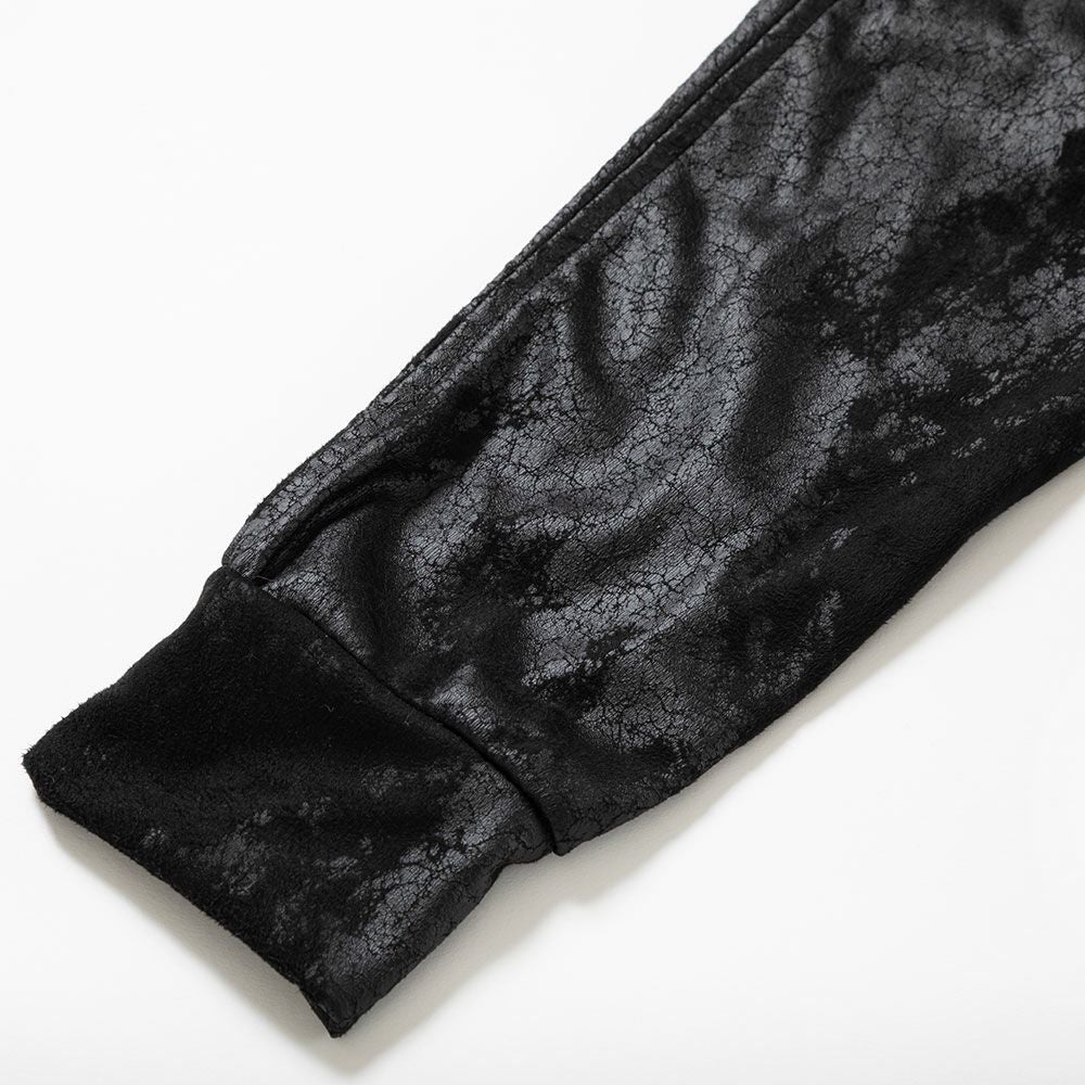 SHINICHIRO ARAKAWA｜レザー調ジャージ｜インナージャケッ｜ブラック