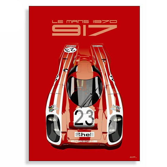 Le Mans 24h｜【ル・マン24時間レース・オフィシャルライセンス商品】ポルシェ 917K ザルツブルグ ル・マン 1970 ポスター｜