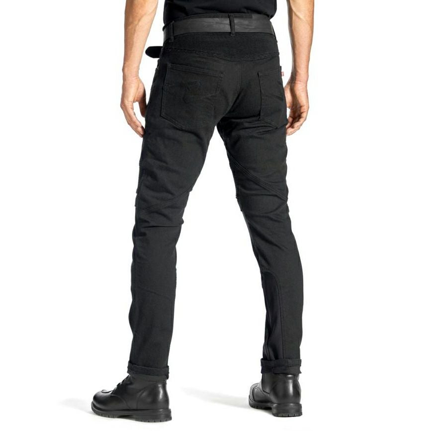 PANDO MOTO｜カールド ケヴ 01｜デニム｜ブラック｜モデル着用