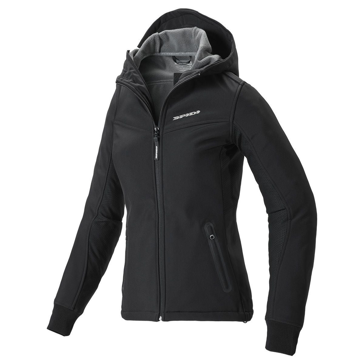 SPIDI｜フーディ アーマー レディ｜ファブリック｜ブラック×ホワイト｜