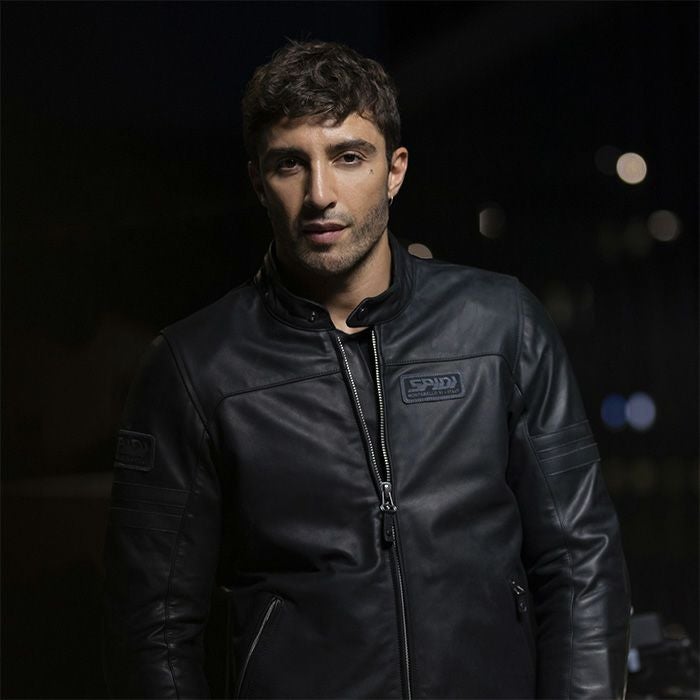 SPIDI｜ヴィンテージ｜レザー｜ブラック｜モデル着用