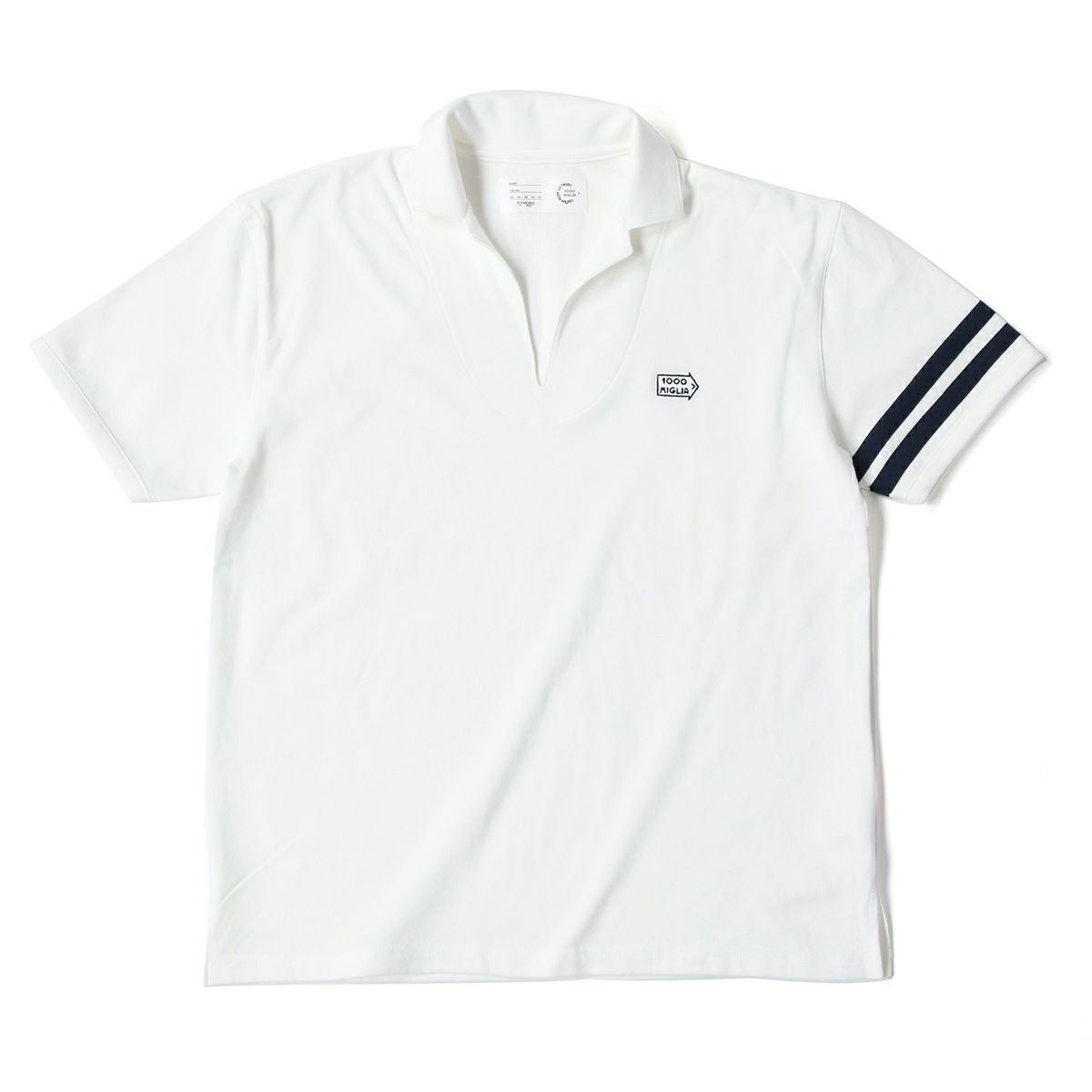 Mille Miglia｜ストレッチミニ裏毛ポロ｜ポロシャツ｜ホワイト