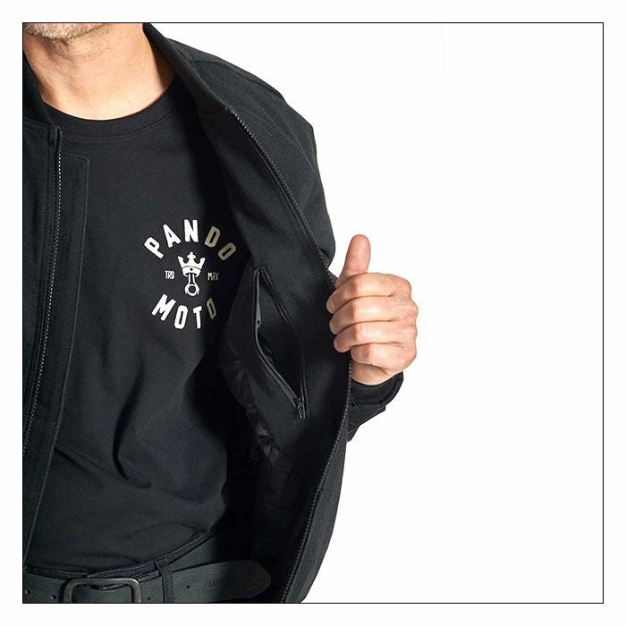 PANDO MOTO｜ボンバー コア 01｜ファブリック｜ブラック｜モデル着用