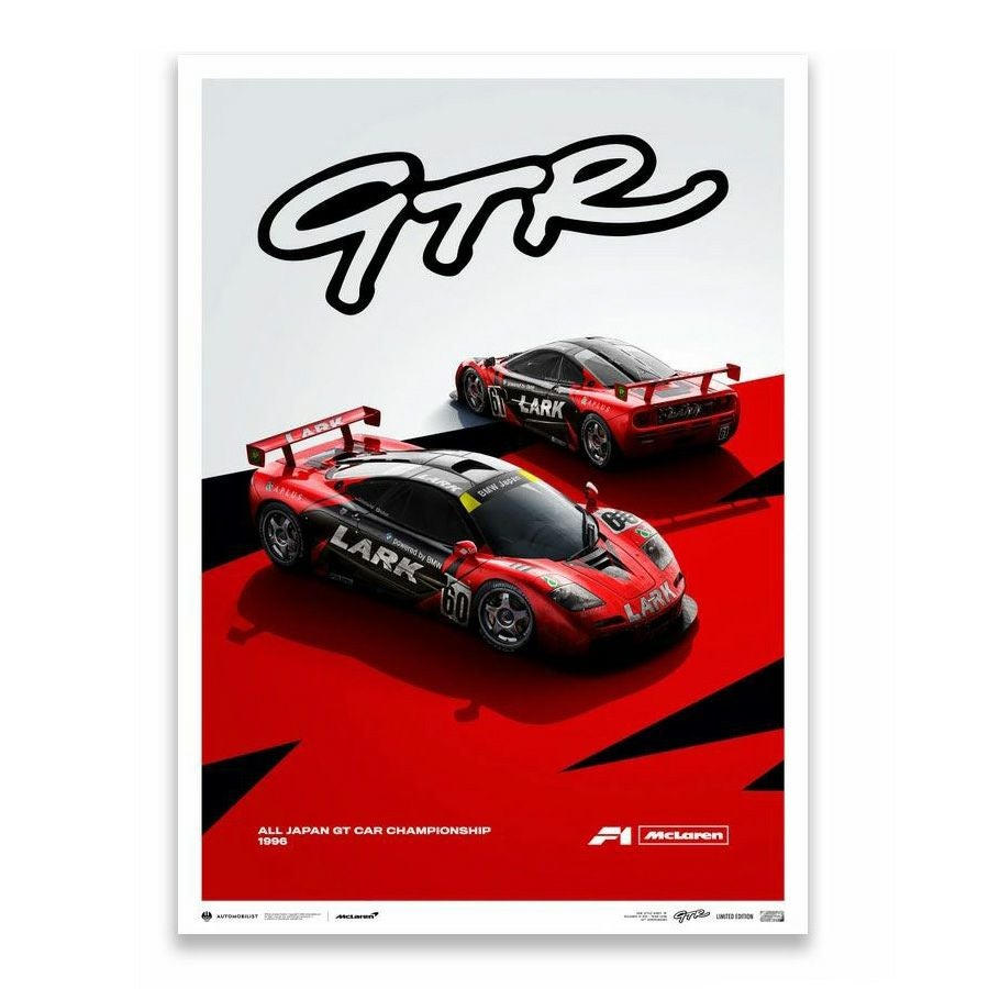 さ*え様 LARK McLaren F1 GTR GT500 JGTC 1996 LARK McLaren F1 GTR 1996 JGTC リミテッドエディション ポスター