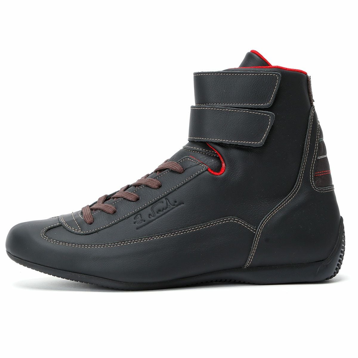 NARDI｜ハイカット カーフレザーシューズ｜スニーカー｜ブラック