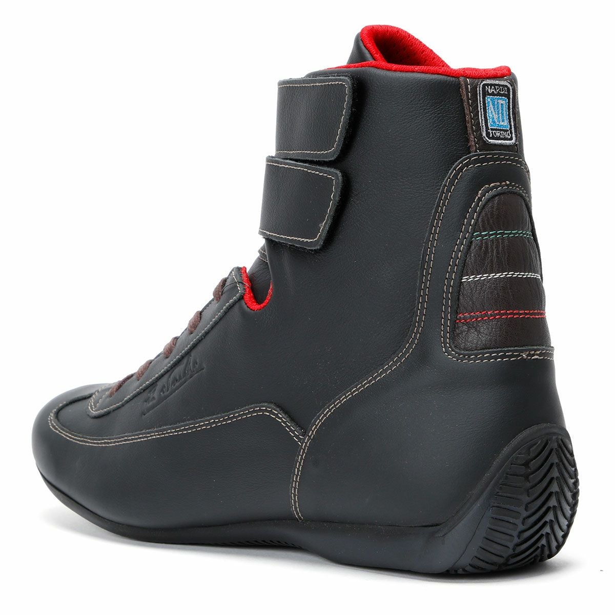 NARDI｜ハイカット カーフレザーシューズ｜スニーカー｜ブラック