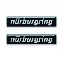 Nurburgring｜ニュルブルクリンク レタリング 3D ステッカー 10cm｜ブラック