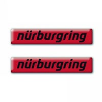 Nurburgring｜ニュルブルクリンク レタリング 3D ステッカー 10cm｜レッド