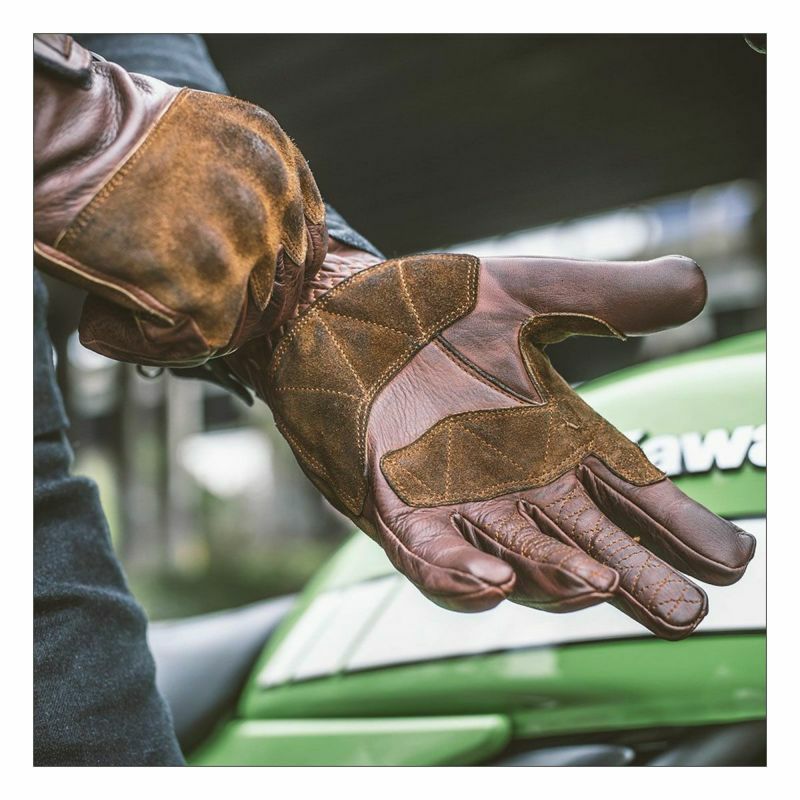 Fuel Motorcycles｜ロデオ グローブ｜3シーズン｜ブラウン｜モデル着用