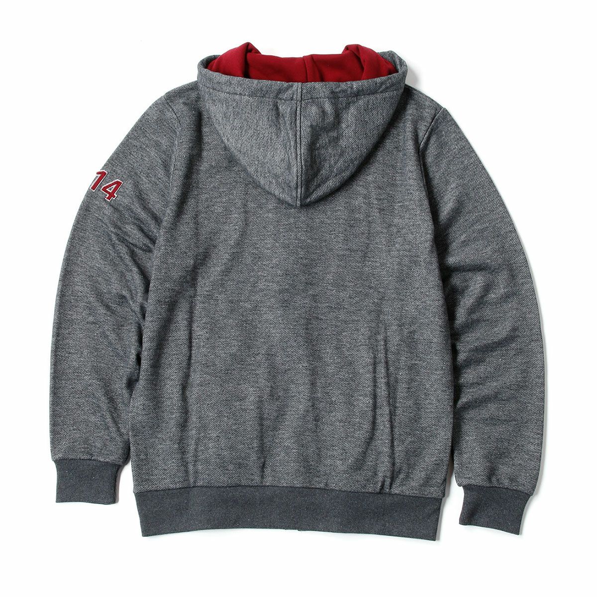 MASERATI｜マセラティ クラシケ メンズ ジップ付き フーディー｜グレー