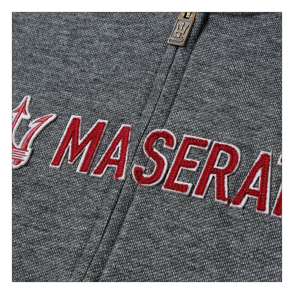 MASERATI｜マセラティ クラシケ メンズ ジップ付き フーディー｜グレー