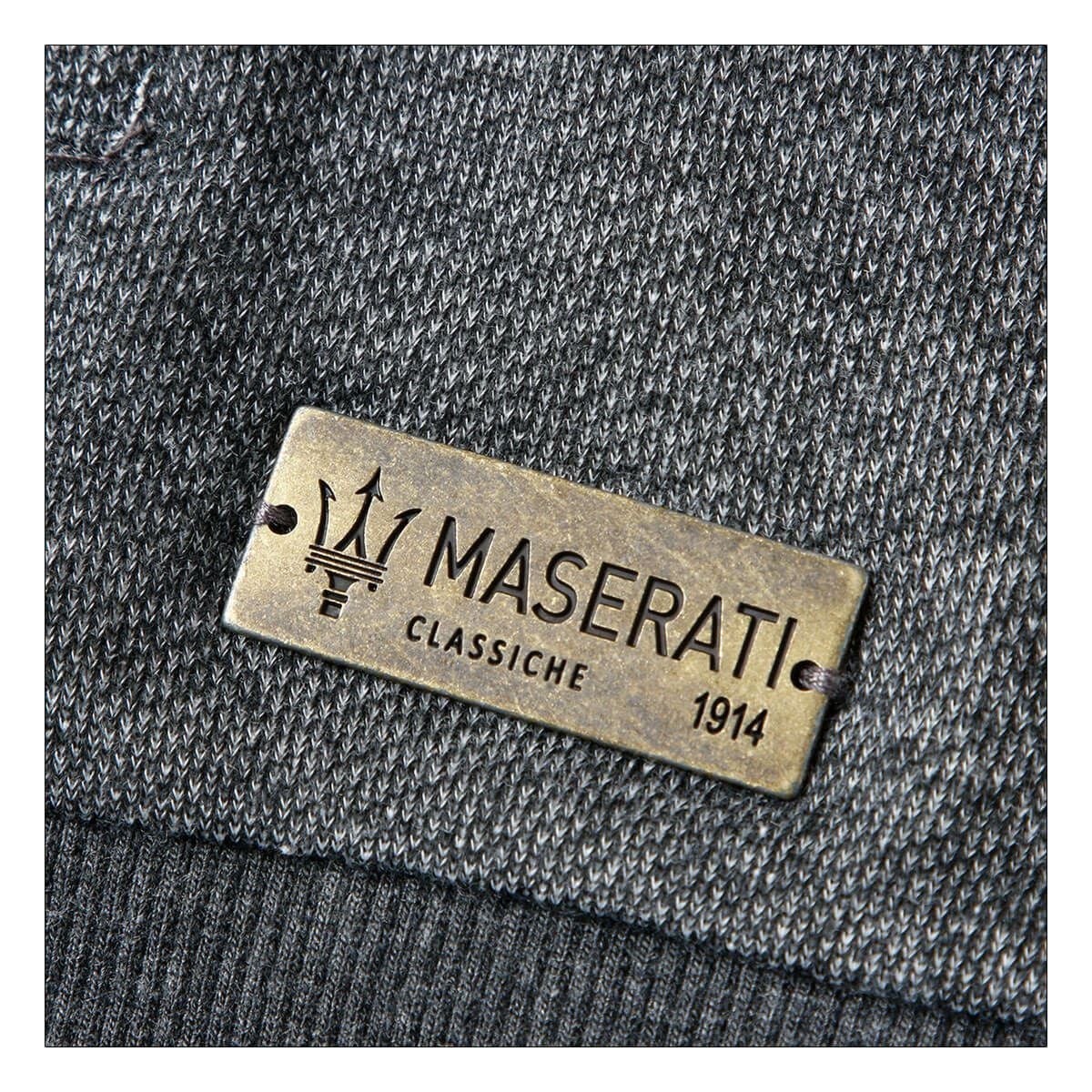 MASERATI｜マセラティ クラシケ メンズ ジップ付き フーディー｜グレー