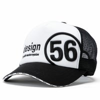 56design｜サークル メッシュ キャップ｜帽子｜ブラック×ホワイト